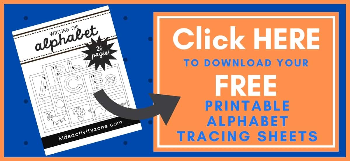 Alphabet Tracing Sheets Printable Button Image