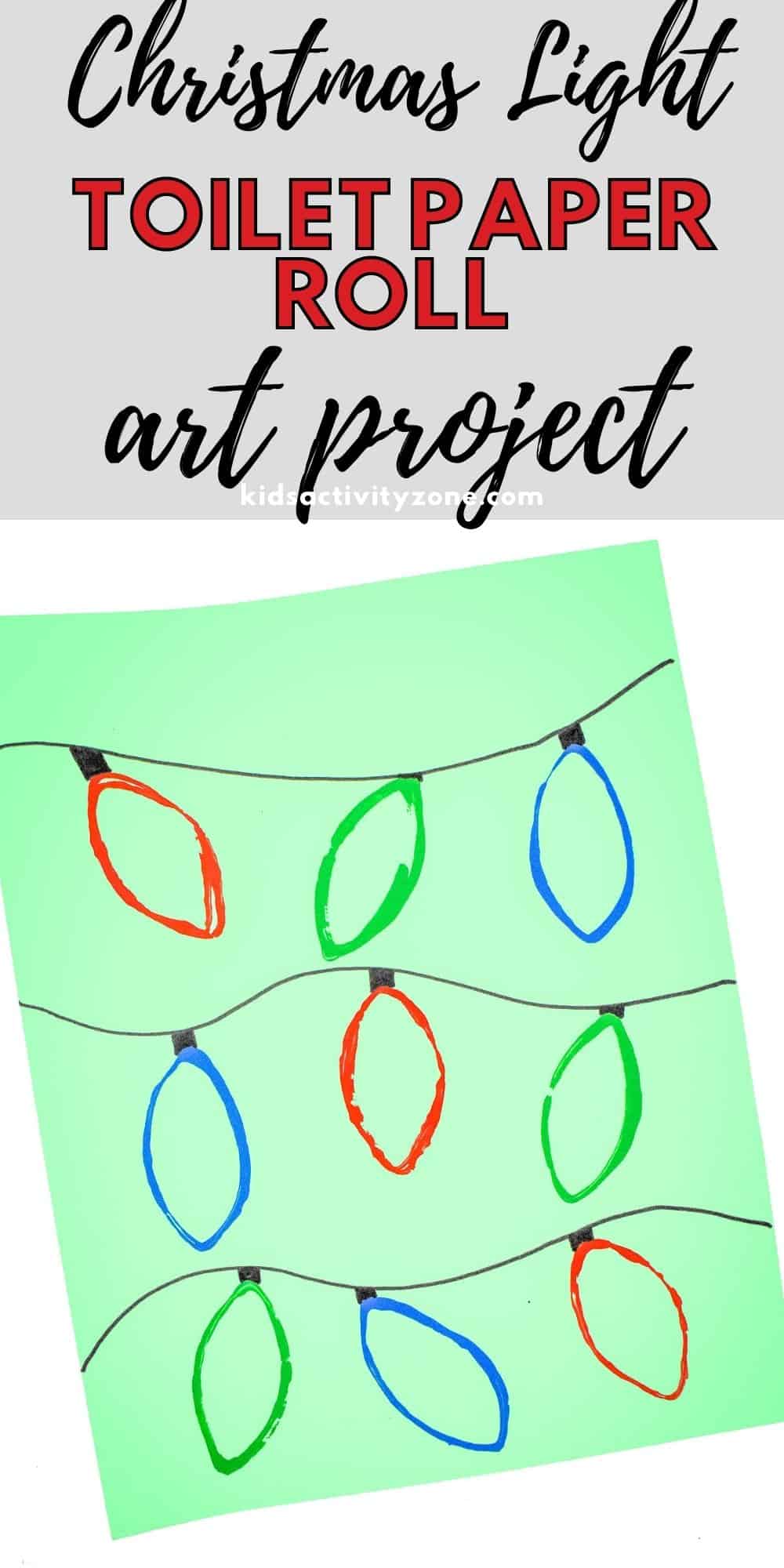 Christmas Lights Toilet Paper Roll Art is an easy craft that anyone can do at home. With minimal supplies and prep work it's stress free and perfect for the Christmas season. When your kids are begging to do a craft project don't dread it with this easy one!
