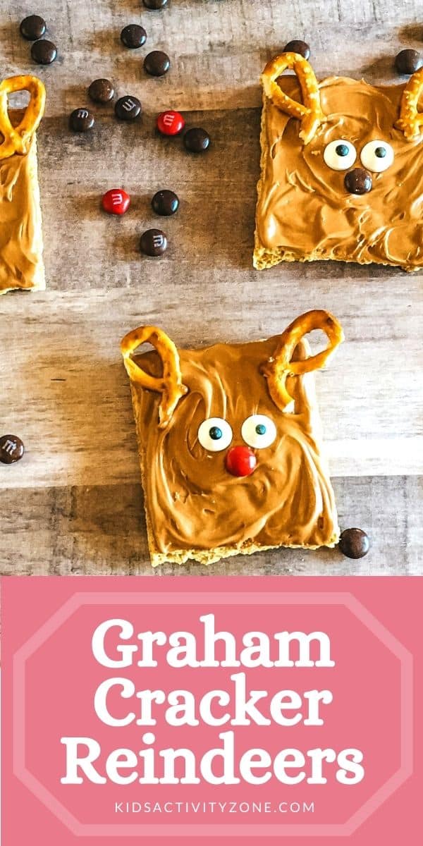 These adorable and fun Graham Cracker Reindeer Treats are perfect for the kids! It's a great activity during the holidays. Perfect to do at home, in the classroom or at holidays parties with minimal prep time, ingredients yet so cute and fun!