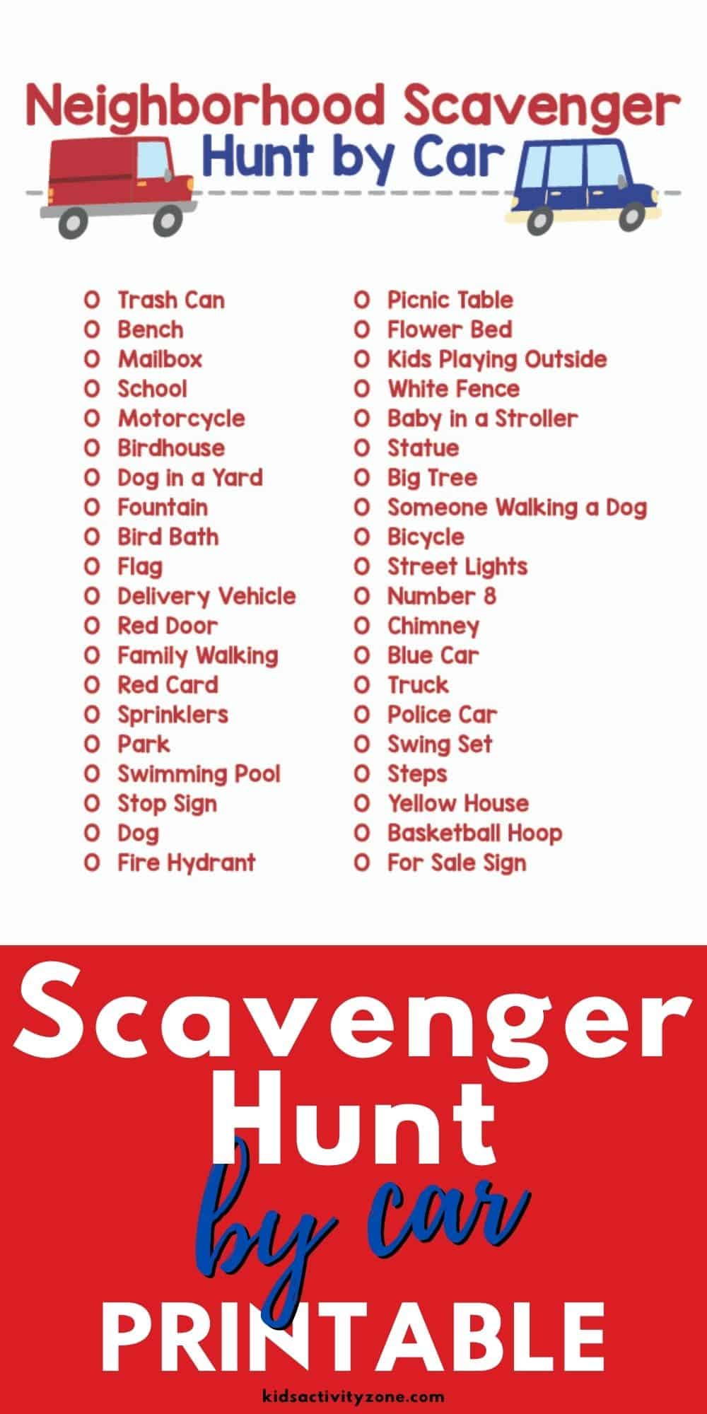 Stuck inside and going crazy? Hop in the car and do this fun Scavenger Hunt by Car as a family! It's a free, fun activity that you can do with your family. Great if your kids are going stir crazy!