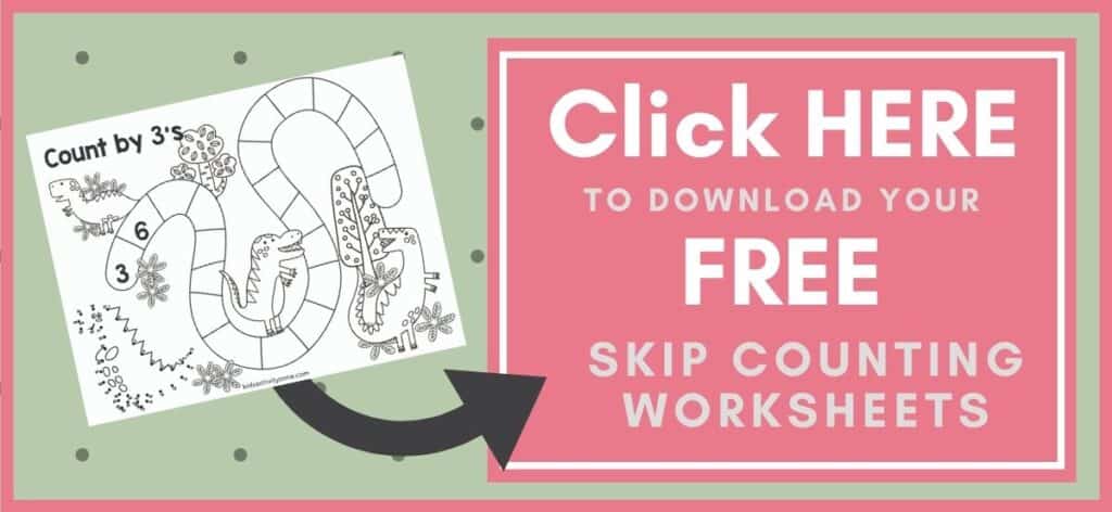 Skip Counting Worksheet Printable Button