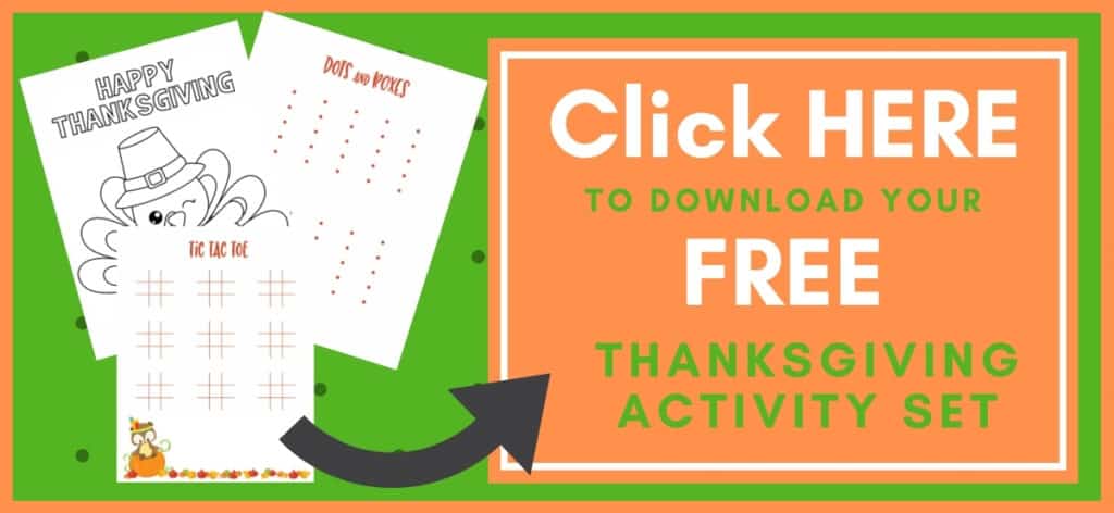 Thanksgiving Activity Set Printable Button