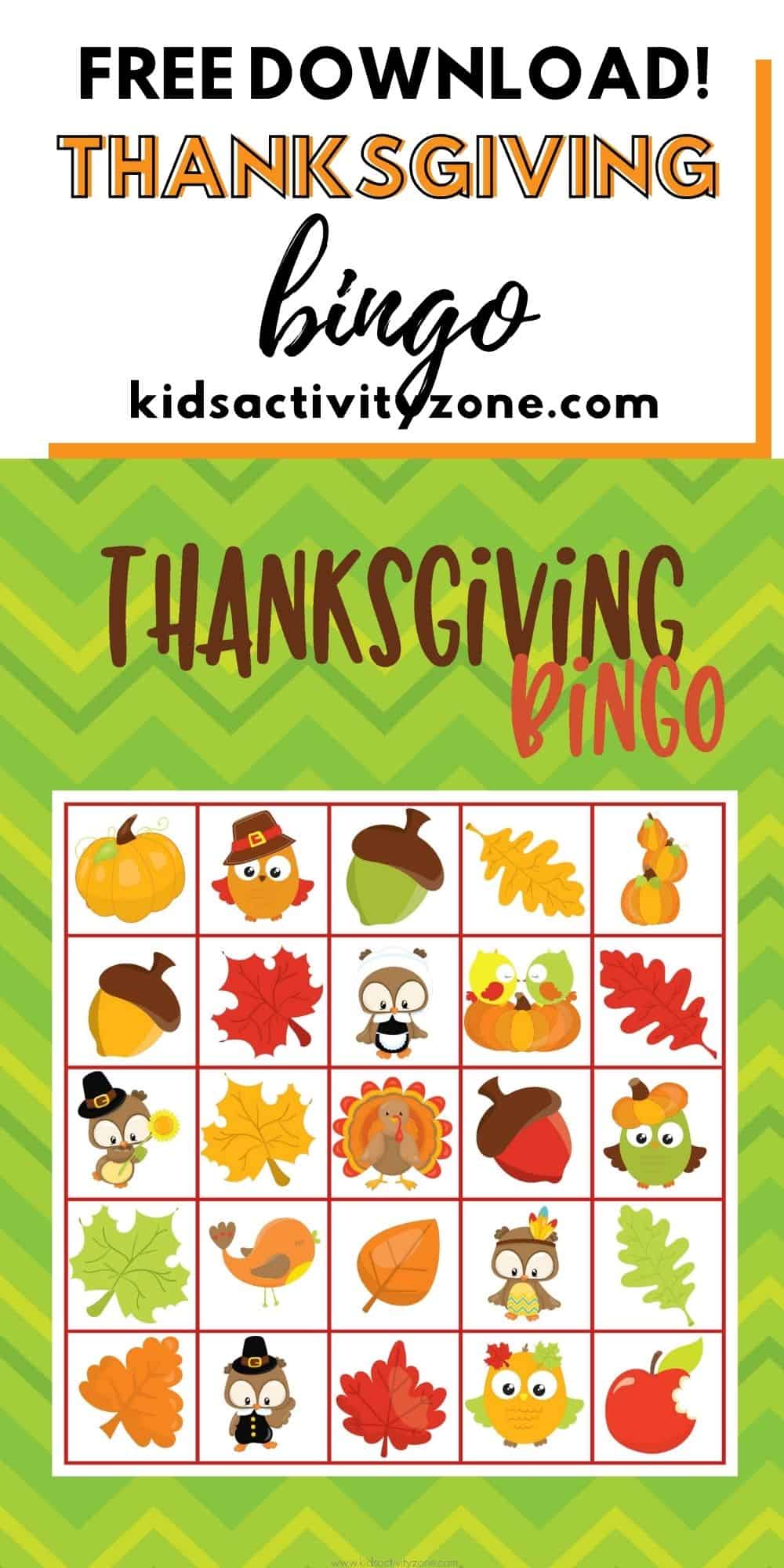 Thanksgiving Bingo Template