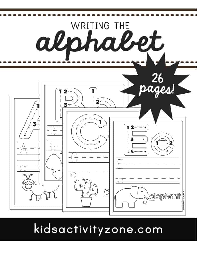 Kindergarten Traceable Alphabet Worksheets