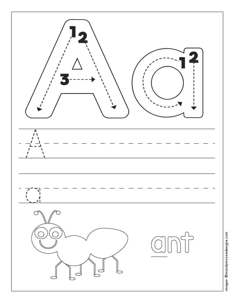 tracing letters worksheets