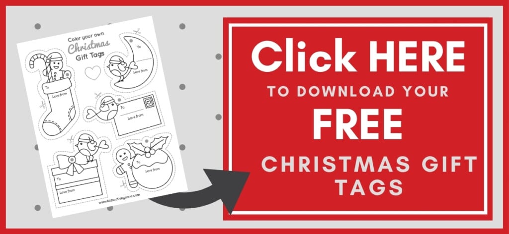 Christmas Present Tags : Personalized Coloring Tags by Buzz Into Kinder