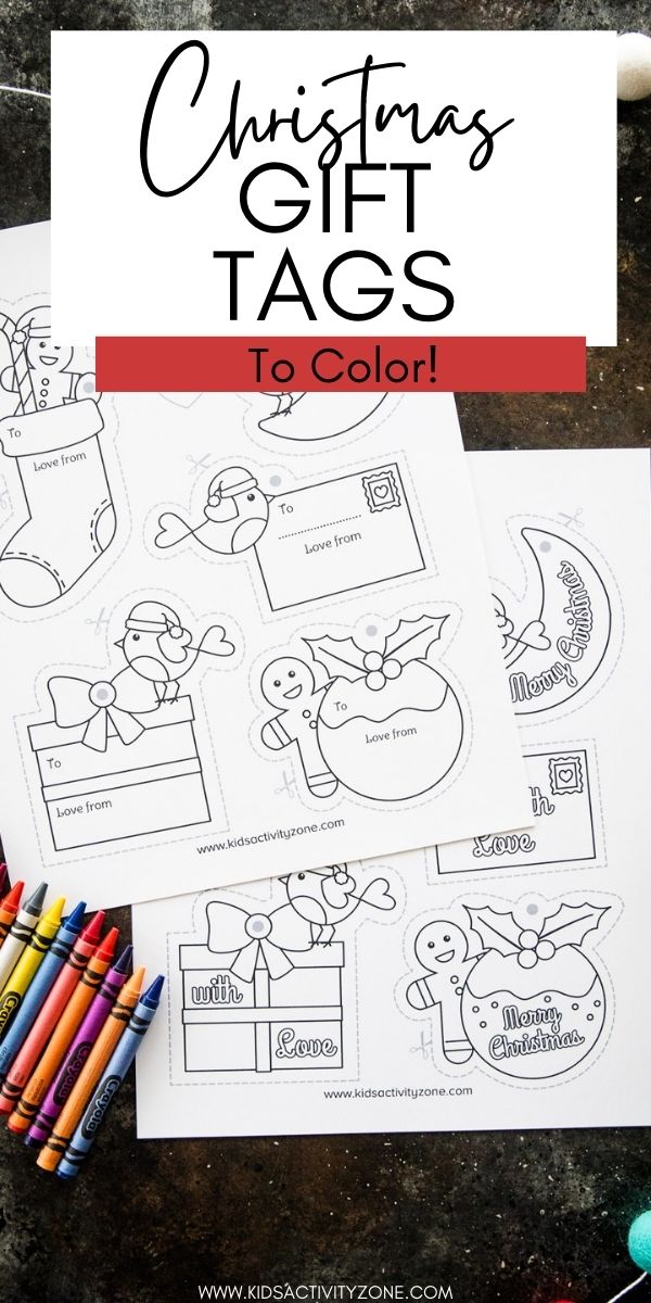 Keep the kids busy with these Christmas Gift Tags to Color! It's a great way to personalize gifts without being expensive and fun for the kids!