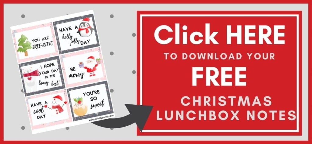 The Polka Dot Posie: Printable Christmas Lunch Box Notes