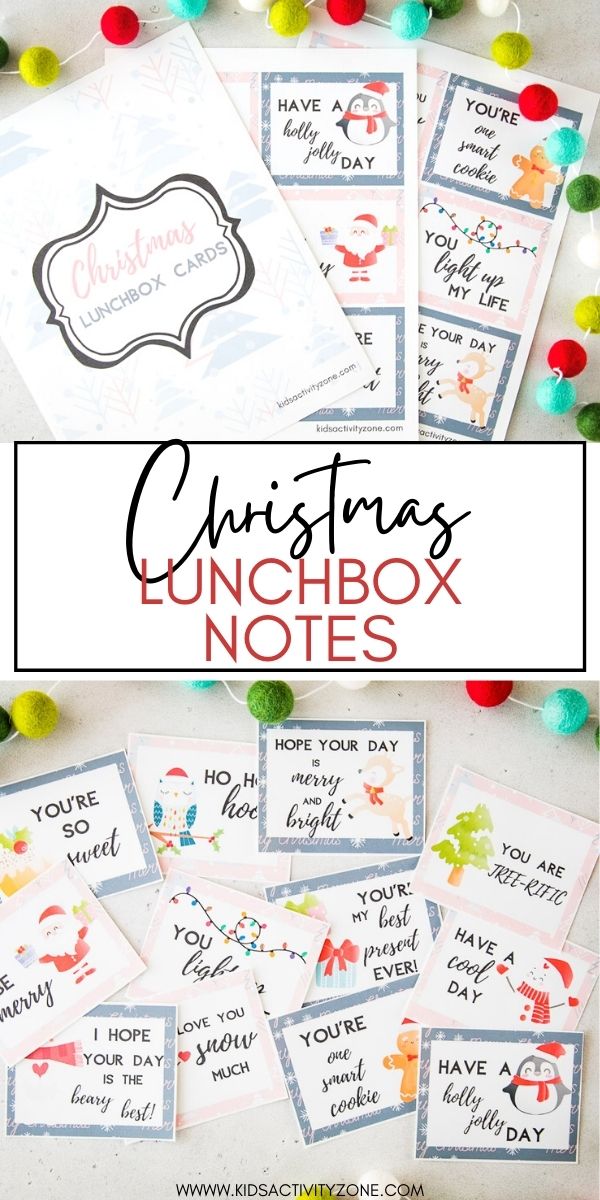 The Polka Dot Posie: Printable Christmas Lunch Box Notes