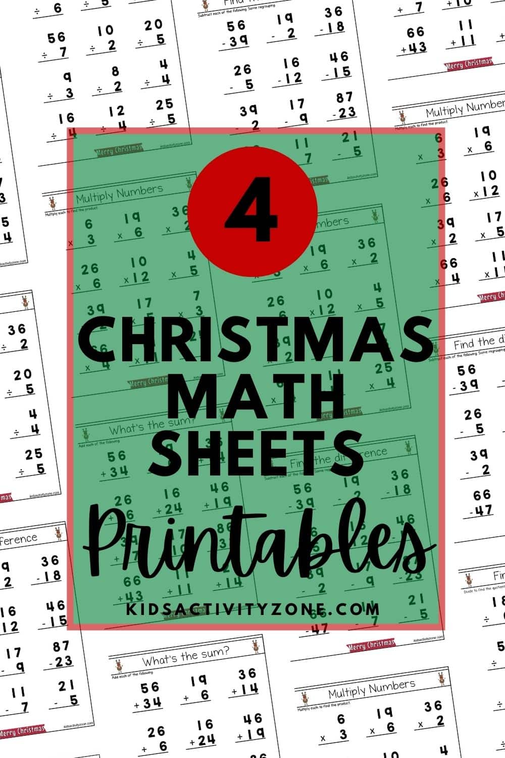 A set of five math worksheets with a Christmas theme to make them fun! It includes a page of addition, division, multiplication and two pages of subtraction, one page with regrouping and one without. Great addition to any classroom curriculum or at home practice!