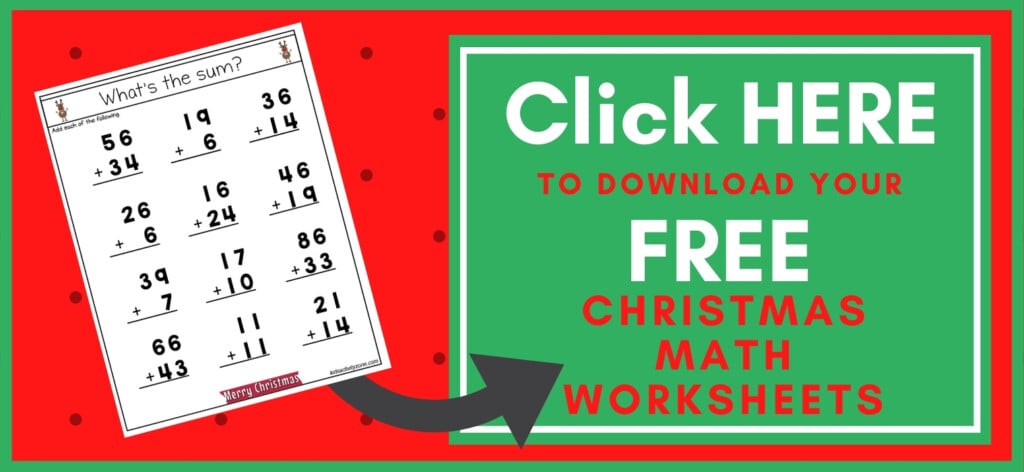 Christmas Math Worksheets Printable Button