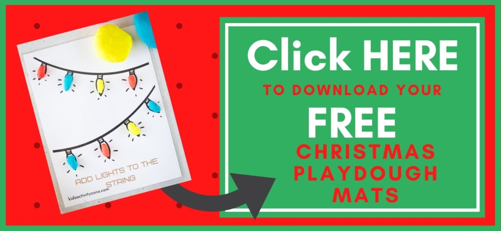 Christmas Playdough Mats Printable Button