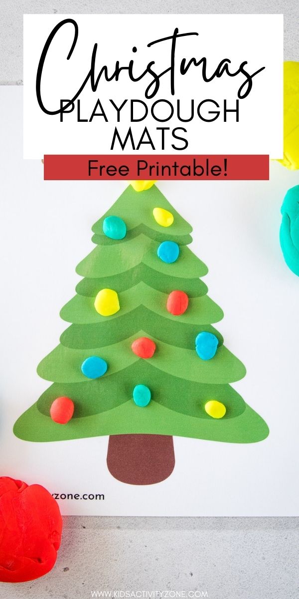 FREE PRINTABLE Christmas Playdough Mats for Toddlers 