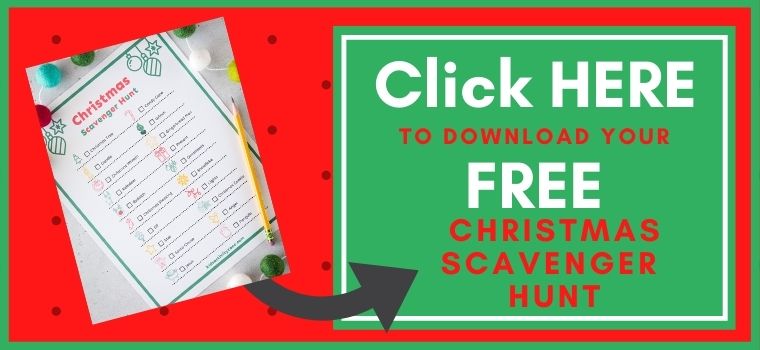 Christmas Scavenger Hunt Printable Button