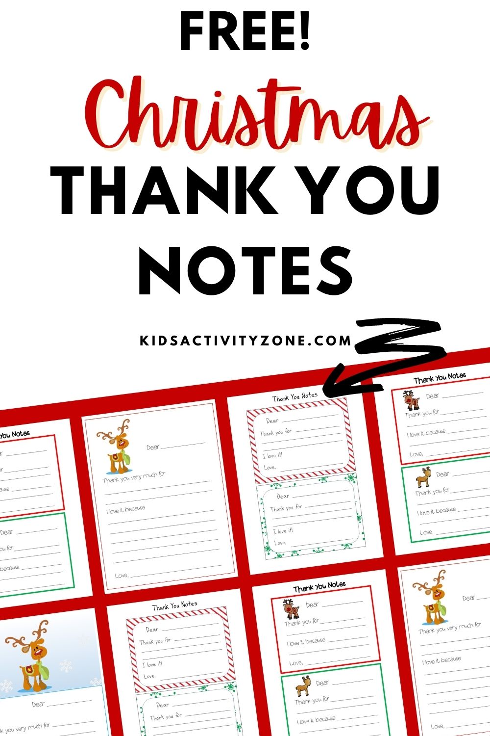 Christmas Thank You Printables are perfect for young children learning how to write. After the Christmas presents are unwrapped don't forget to fill out one of these easy thank you cards from the kids!