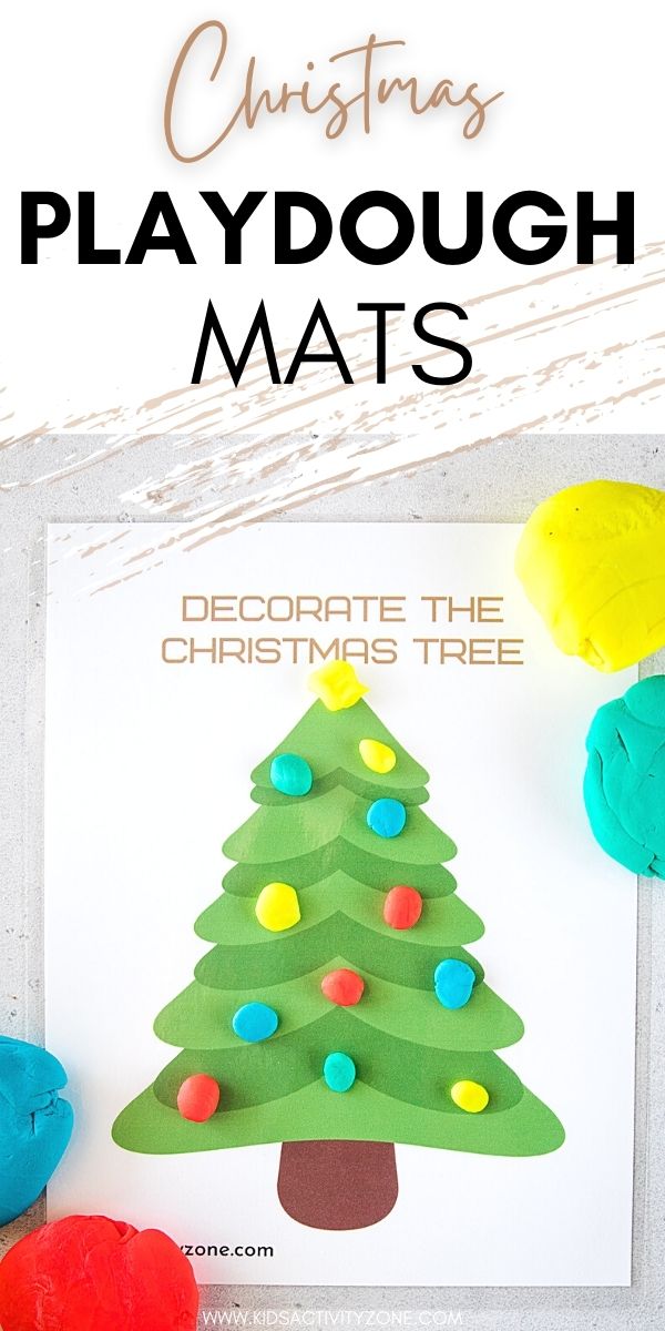 🎄 FREE Christmas Playdough Mats