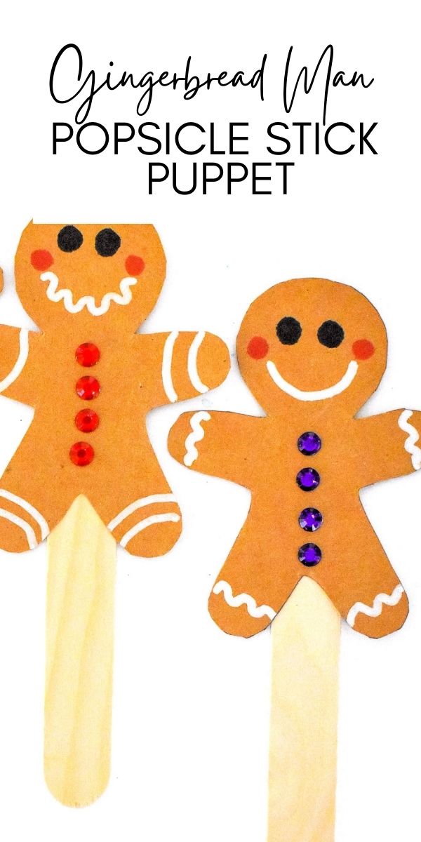 Gingerbread Man Puppets are an easy kids craft that's great for Christmas. If you are having a Gingerbread Themed class party it would be a great craft for the kids to participate in! 