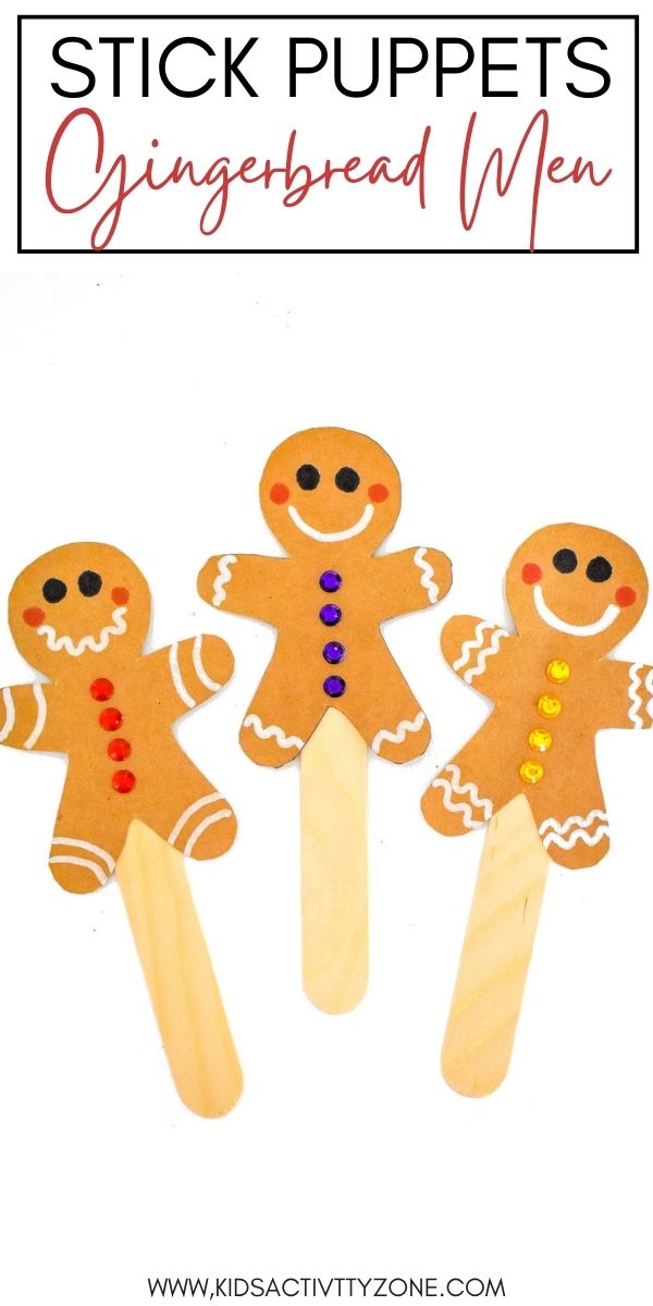 There's nothing cuter than the Gingerbread Man at Christmastime! Now, you can make these cute and easy Gingerbread Man Puppets! Simply trace and cut out the pattern for the Gingerbread man, decorate and glue on a craft stick for and easy stick puppet!