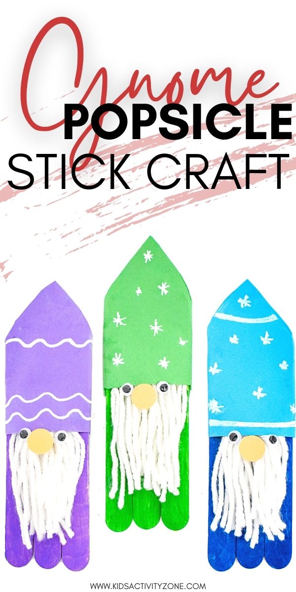 Does it get any cuter than a Popsicle Stick Gnome? This is a cute and easy Christmas craft made out of craft sticks. With a few craft supplies you can make this cute and easy Gnome Craft at home!