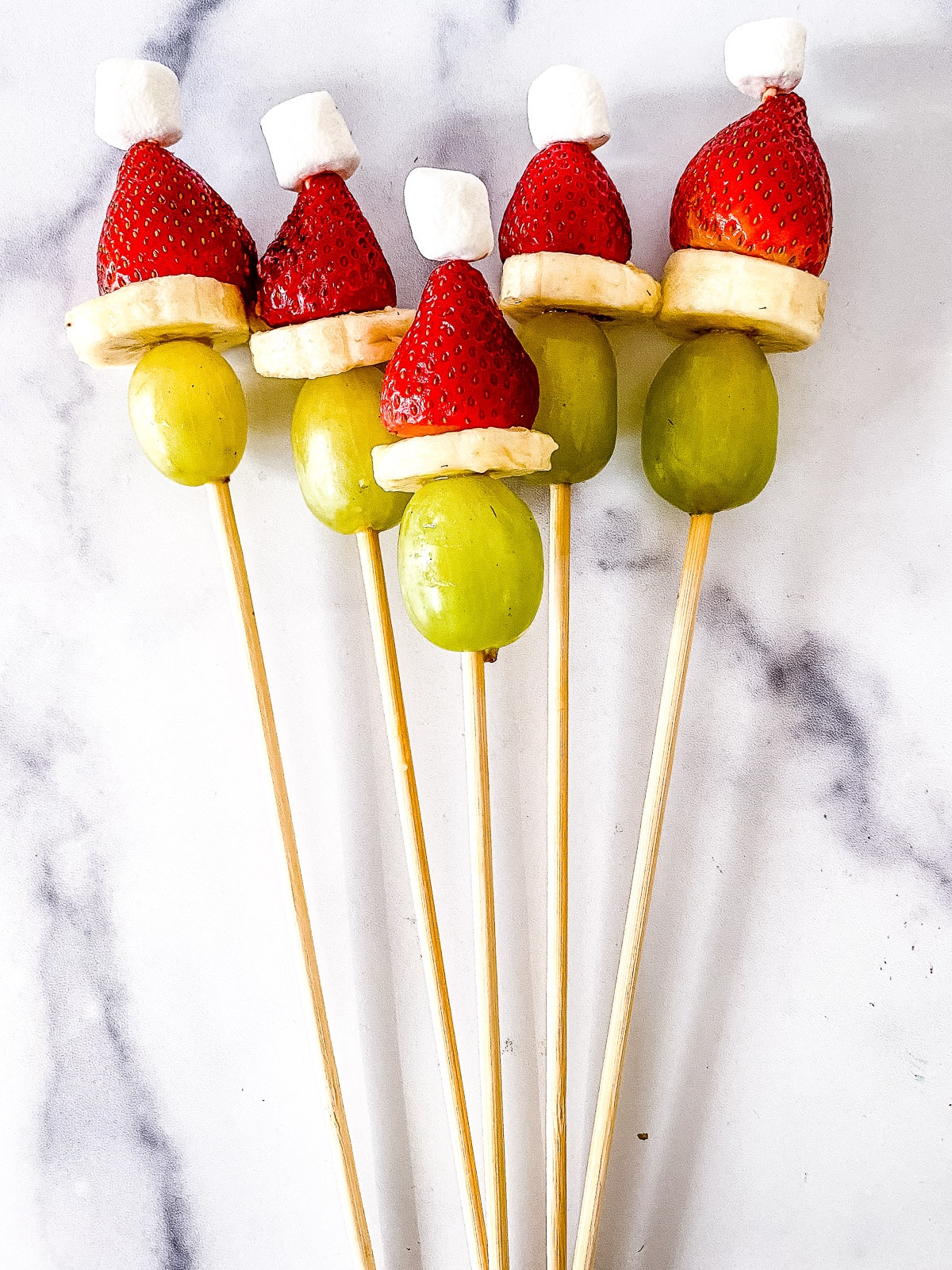 Grinch Fruit Kabobs