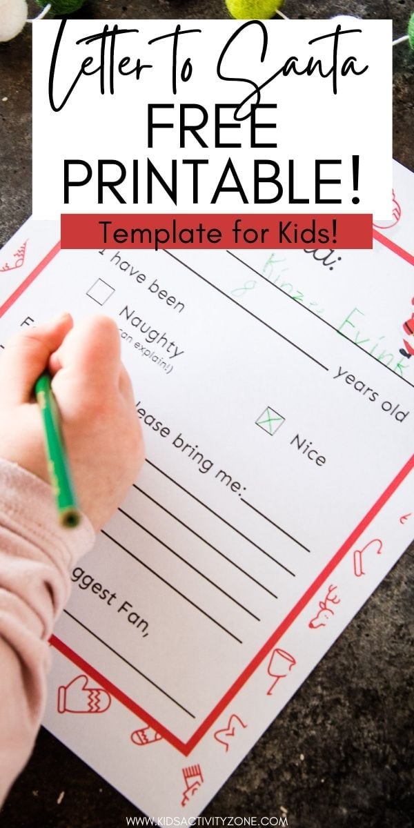 Santa is coming to town and the kids need to get their letter to the North Pole! Grab this free Letter to Santa Printable for the kids to fill out. There's no time like the present to write their letter to Santa and get their wishlist in!