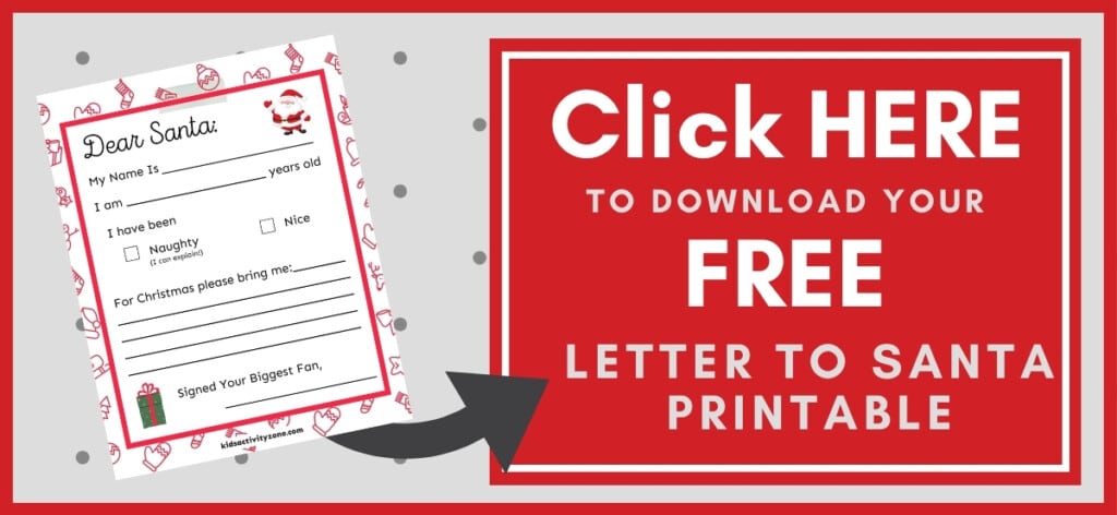 Letter to Santa Printable Button