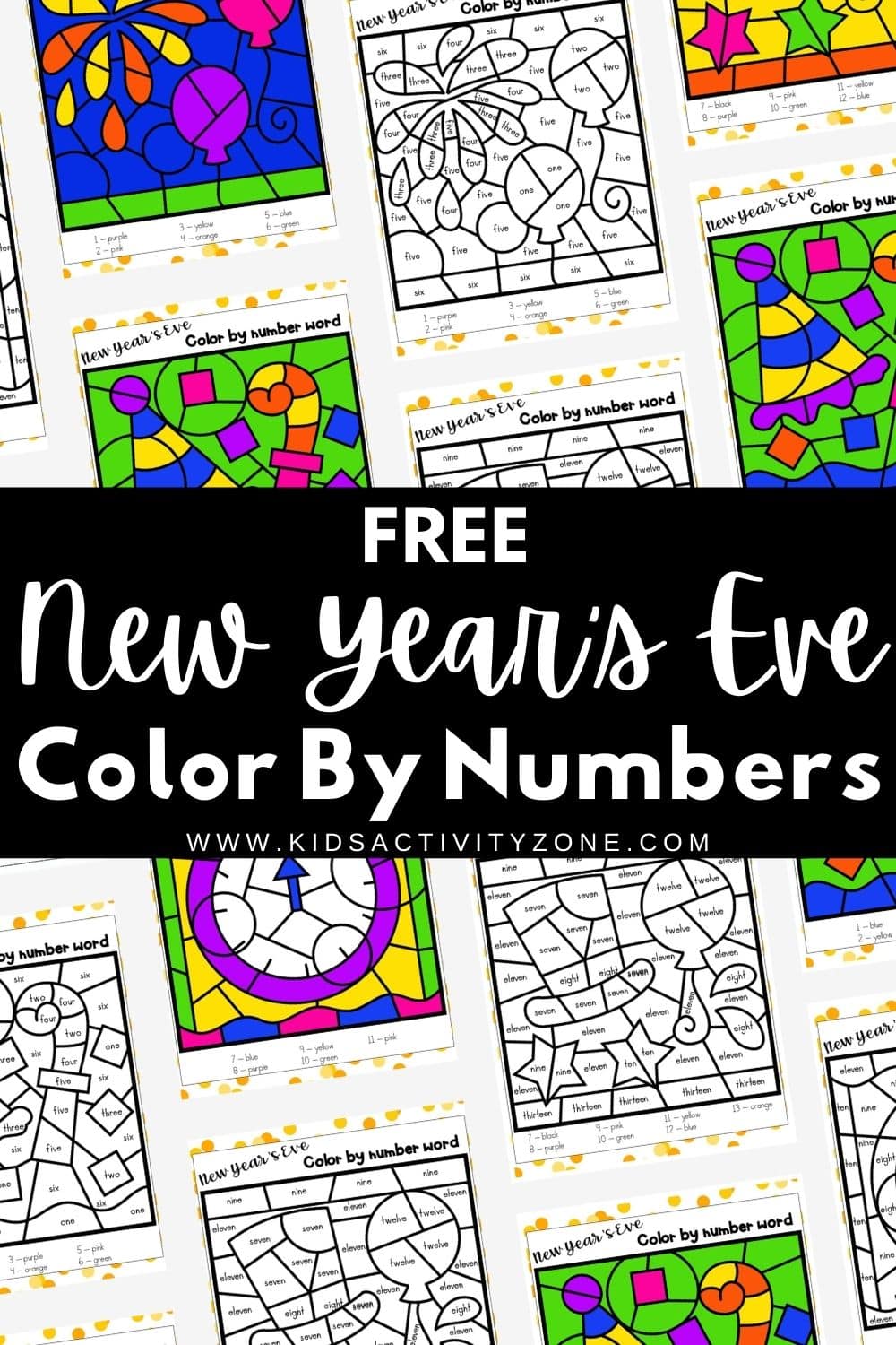 FREE New Years Color By Number (7 Printables!) - Leap of Faith