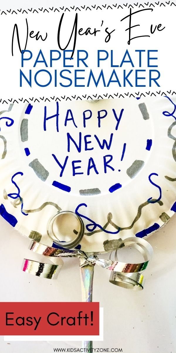 New Year's Eve Paper Plate Noisemaker are a quick and easy New Year's Eve craft for kids. Simply decorate two small paper plates, fill with beans and glue together. Ring in the new year with these DIY Noise makers!