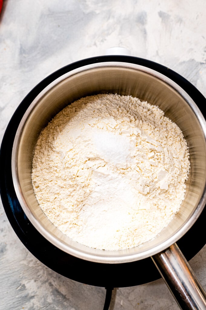 Dry ingredients in saucepan for dry ingredients