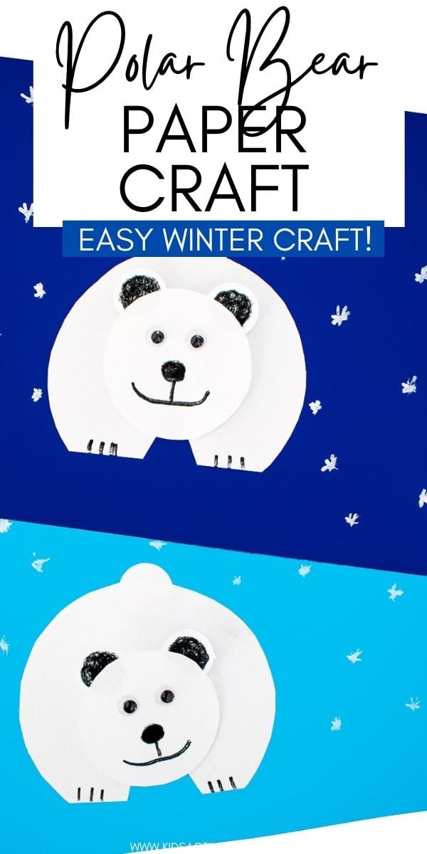 Paper Polar Bear Craft is a great activity for the winter! If your class is learning about winter animals or polar bears this would be a great craft and activity to supplement with! Make this easy winter craft today.