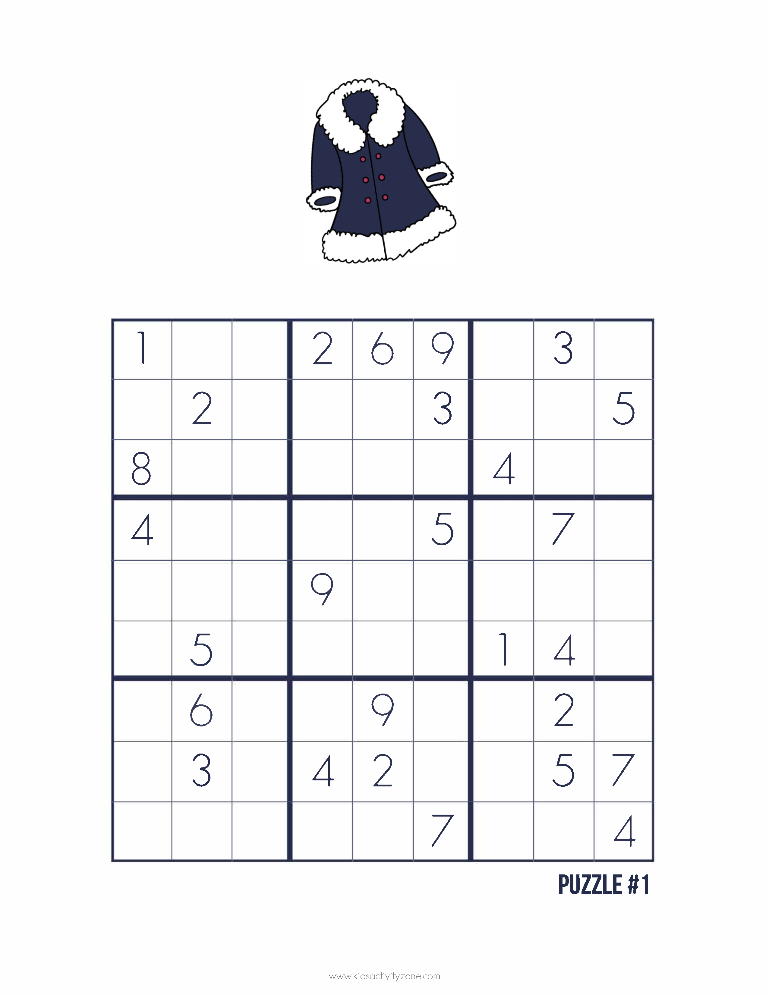 Winter Sudoku Printable Image