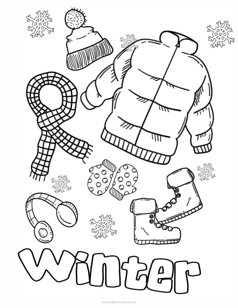 Printable Winter Coloring Page Image