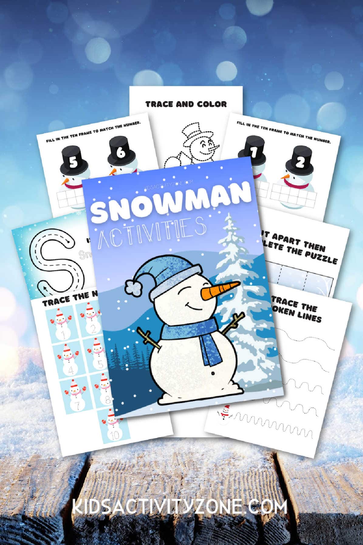 Snowman Preschool Activities Printable Main Image