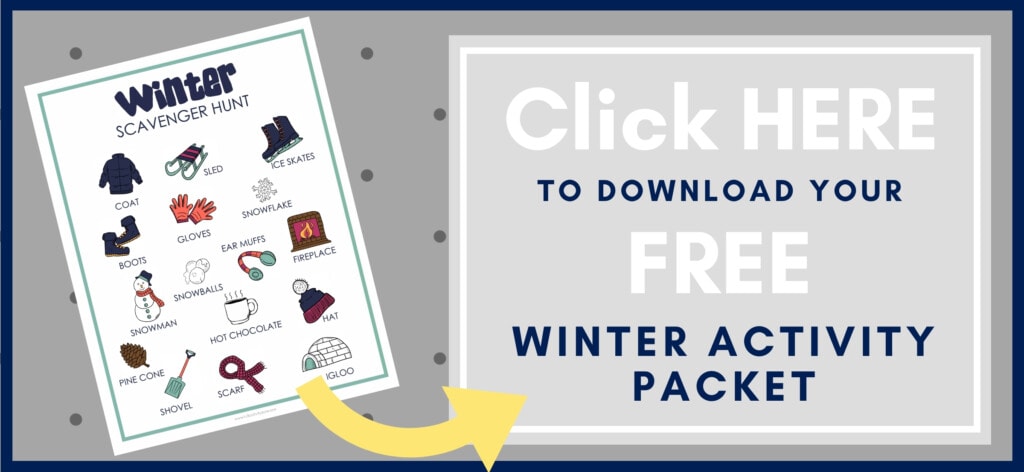 Winter Activity Packet Printable Button