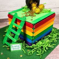 DIY Leprechaun Trap built with popsicle sticks