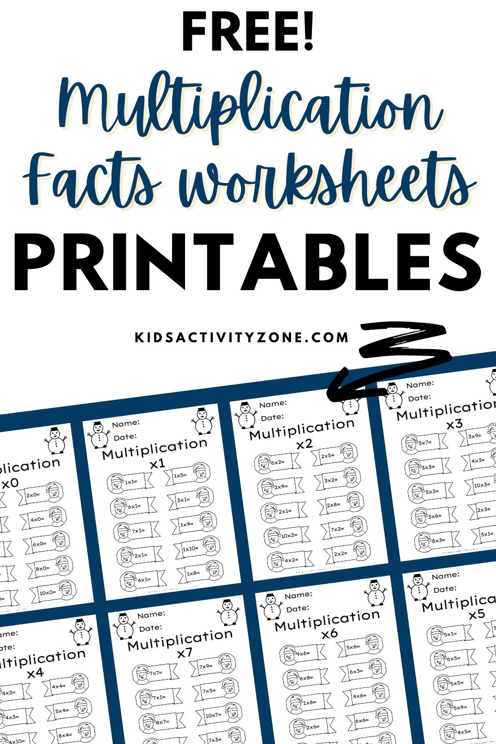 Multiplication Facts Worksheets are the perfect way to practice your multiplication math facts. Laminate them and reuse them until your child or student masters them all!