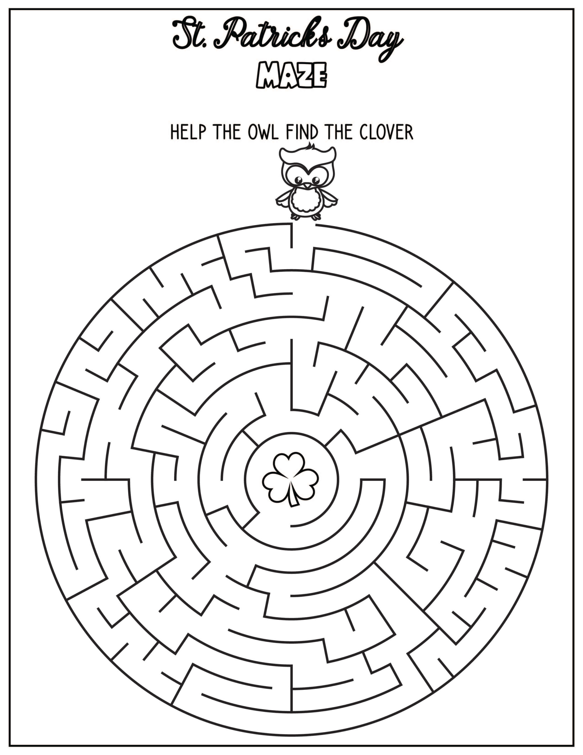 St. Patrick's Day Activities Printable - Kids Activity Zone