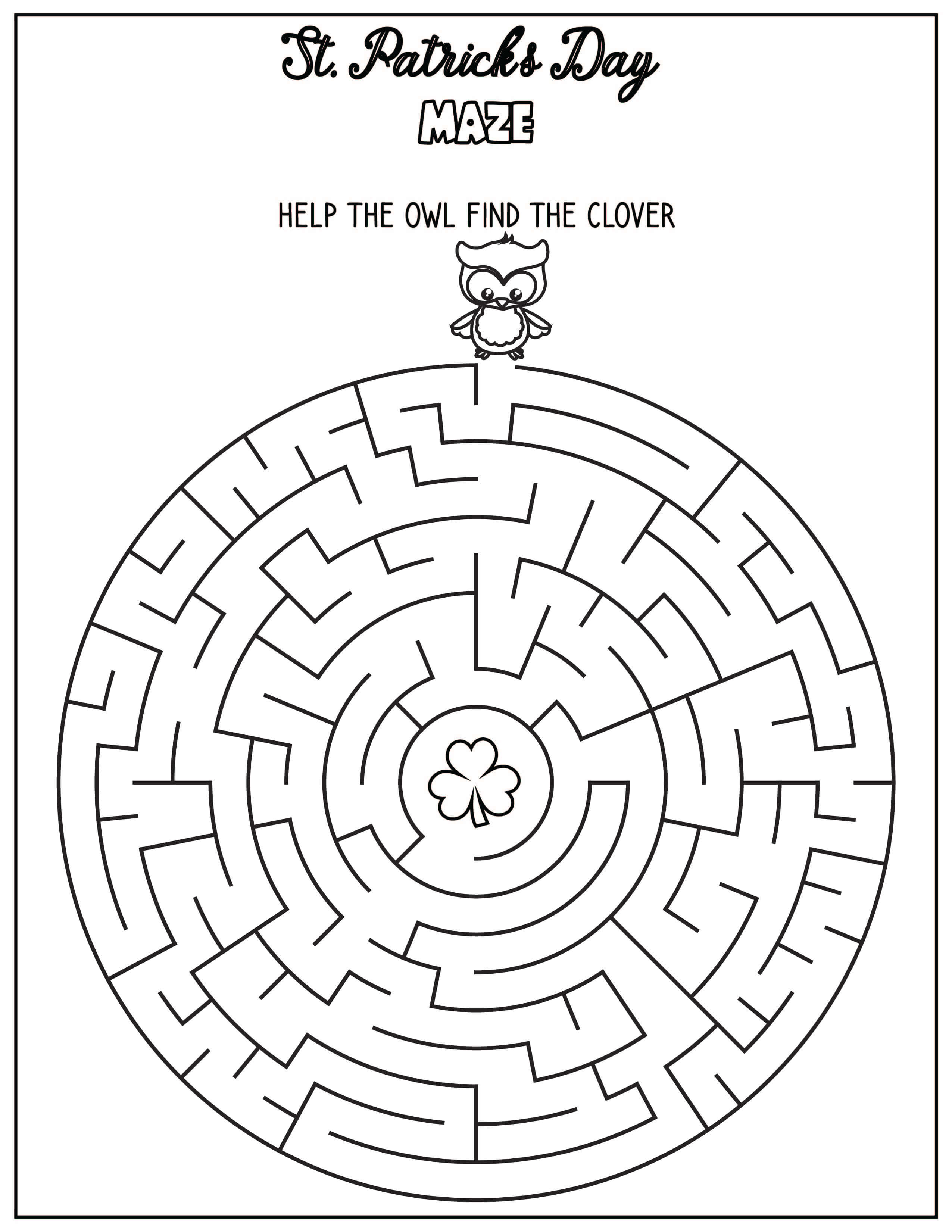 St. Patrick's Day Activities Printable - Kids Activity Zone