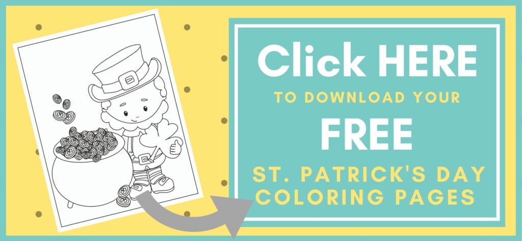 St. Patrick's Day Coloring Pages Button