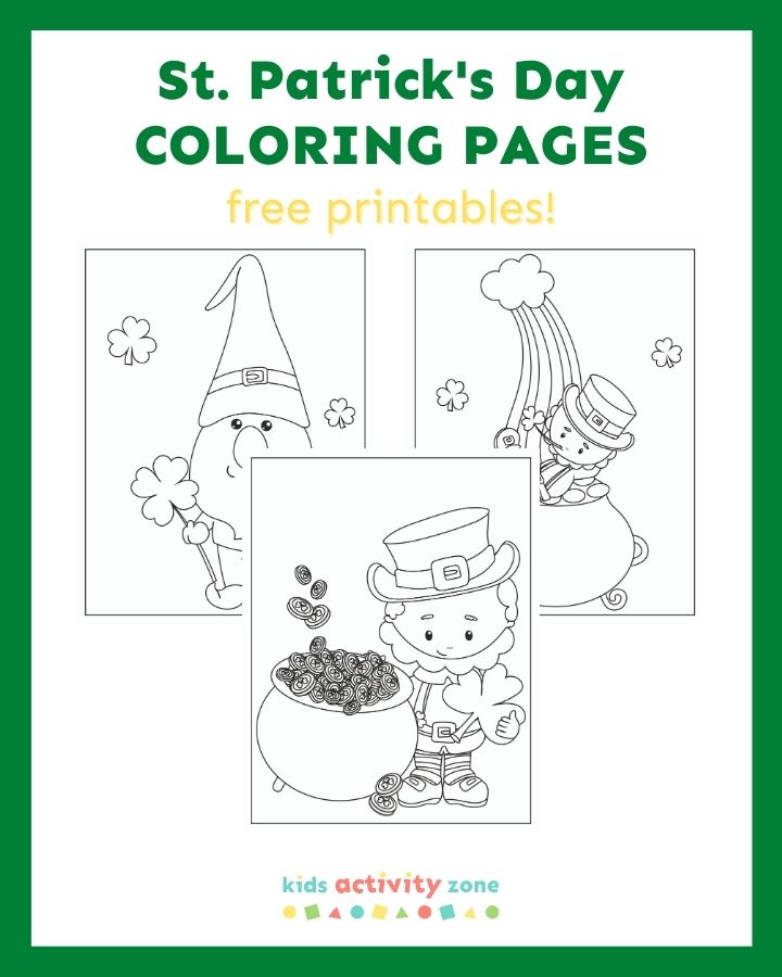 St. Patrick's Day Mini Coloring Book  St. Patty's Day Activity by Digi  Nerds