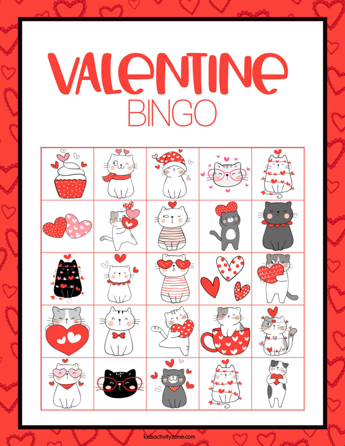 Valentine Bingo Card Image