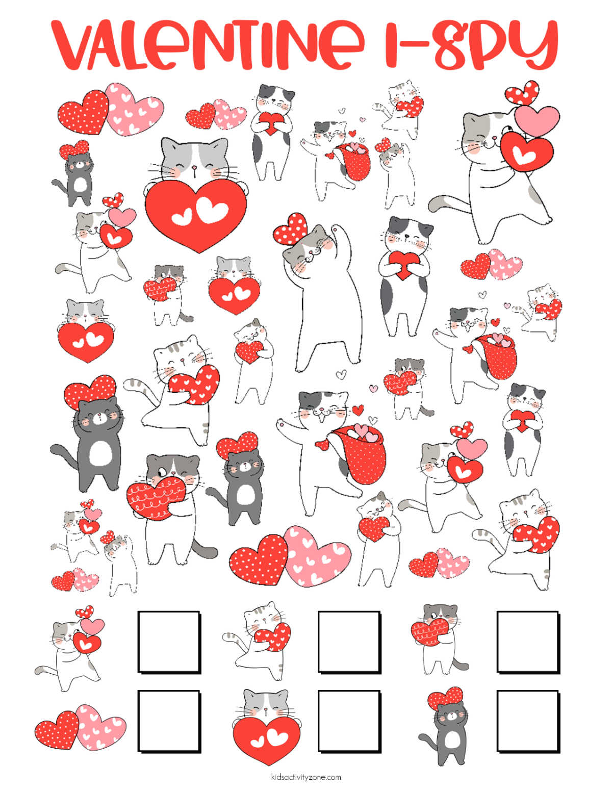 Image of Valentine I SPY Printable