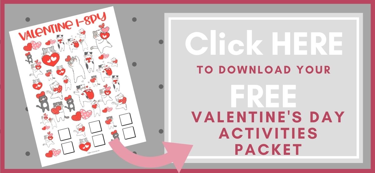 Valentine's Day Printable Activities Packet Button