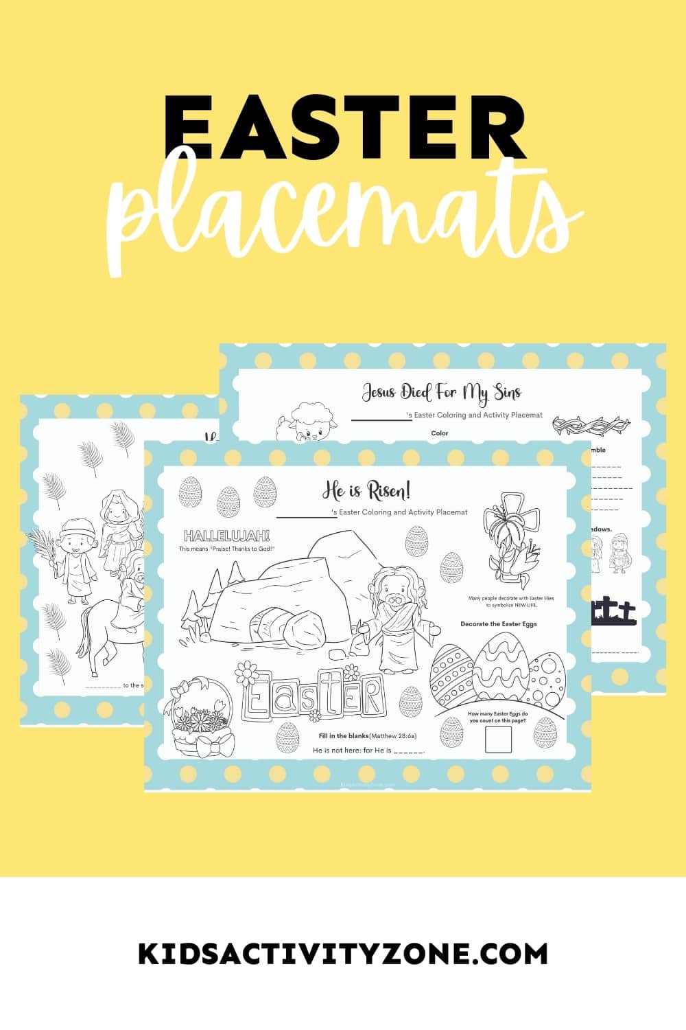 Hosting Easter this year? Print off these cute Easter Placemats that have coloring and activities on them for your dinner table! Grab these Free Printable Placemats that are Christian themed for Easter!