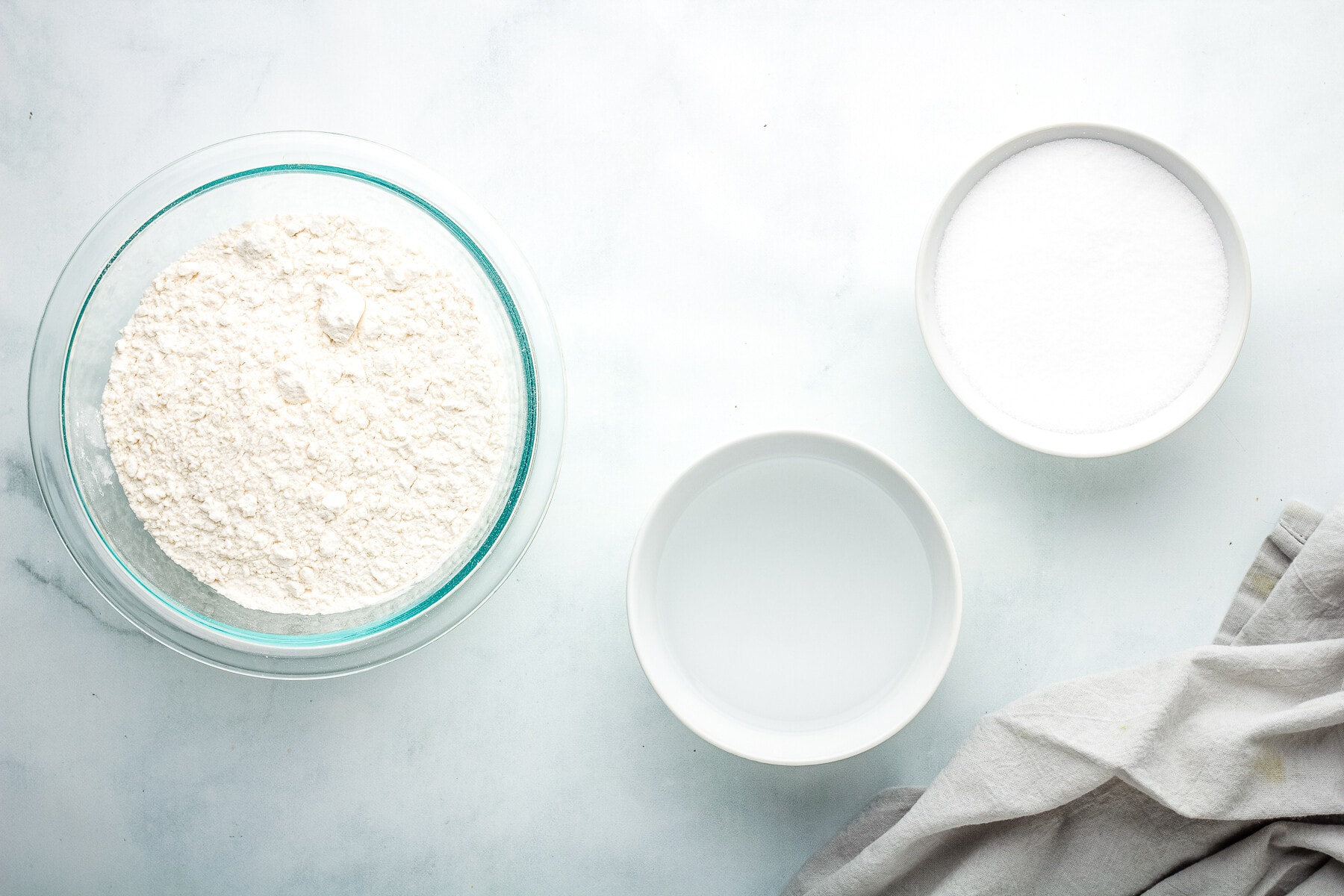 Overhead Image of Salt Dough Easter Eggs Ingredients