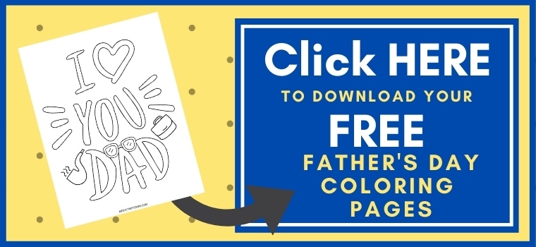 Father's Day Coloring Pages Printable Button