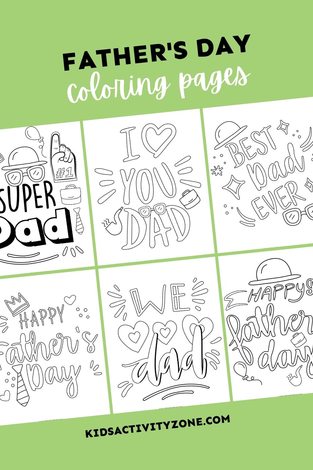 A boredom buster and Father's Day gift all in one! These fun, cute Father's Day Coloring Pages are perfect for kids to work on this summer. Not only do they keep them busy they turn into a gift for Dad on his special day that he will cherish. 