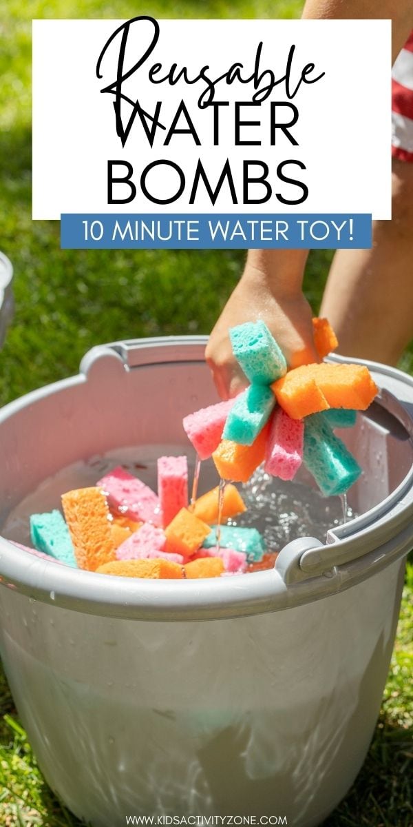 Need a fun way to cool off this summer? Learn how to make reusable sponge water bombs! They are inexpensive and easy to make. Plus, the kids will love playing with them. 