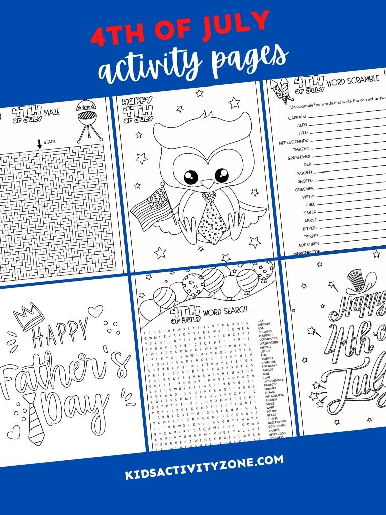 4th of July Activities Printable