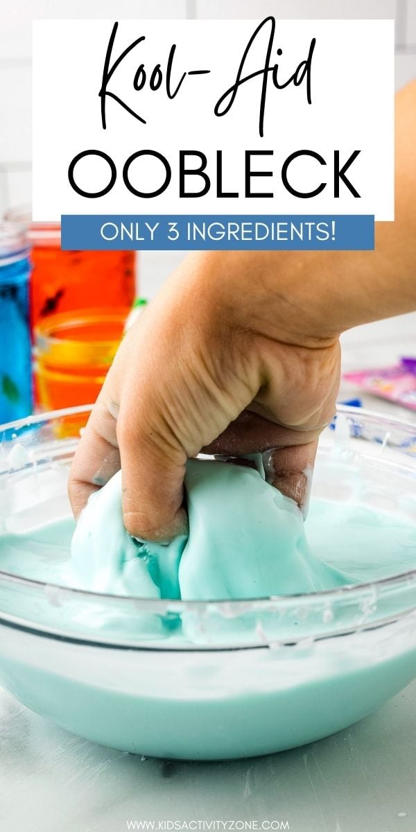 There's nothing more fun than Oobleck! Learn how to make this bright and fun Kool-Aid Oobleck!  The kids love this project because sometimes it's liquid, sometimes it's solid, but it's always a blast to play with. 